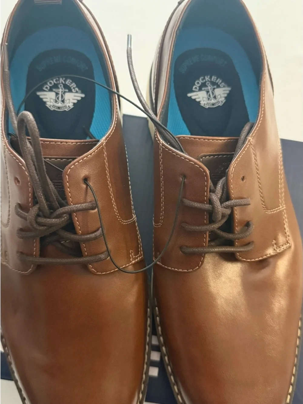 Men's Shoes STYLE#9081502‎ Size 10 Brown Leather Lace Up Oxford Dress Shoes